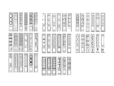 新中式其他图库 中式模块 施工图