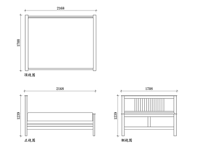 现代床 宜家汉尼斯床 宜家实木床 宜家北欧风格床 宜家床 施工图