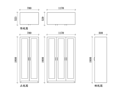 现代综合家具图库 宜家衣柜 宜家储物衣柜 宜家简约衣柜 宜家推拉门衣柜 宜家多功能衣柜 施工图