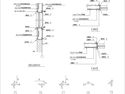 现代其他节点详图 门及台度收边 施工图