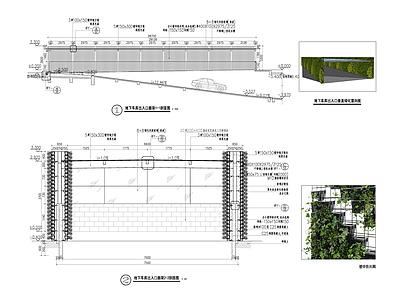 景观节点 地库廊架 施工图