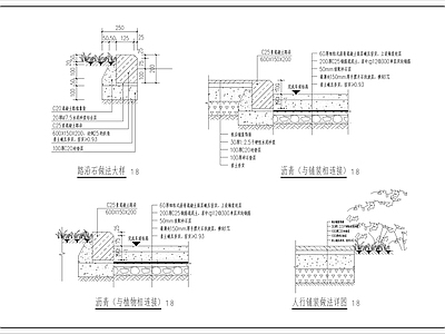 景观节点 景观地面做法 施工图