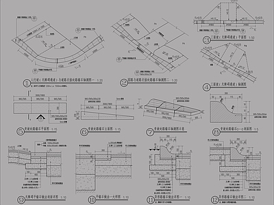 景观节点 各种路缘石做法 施工图