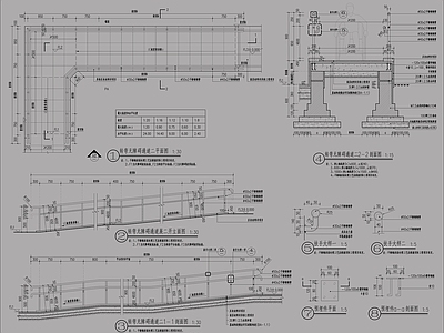 景观节点 无障碍通道详图 施工图