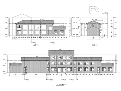 现代住宅楼建筑 自建房 人才公寓 三层公寓建筑 建筑改造图纸 施工图