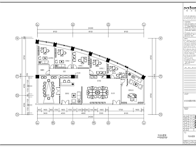 现代整体办公空间 办公区 办公室 施工图