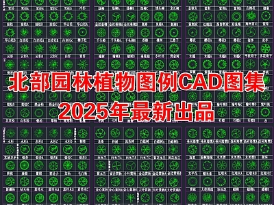 2025年最新北部园林景观植物乔木灌木植被CAD图集