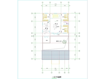 新中式现代别墅建筑 二层别墅 农村别墅 独栋别墅 自建房 平面图 施工图