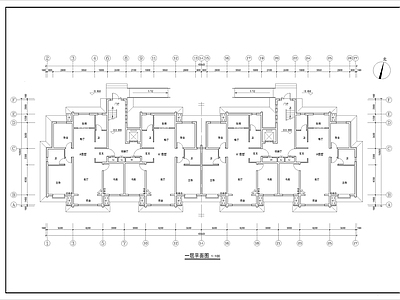 现代住宅楼建筑 两卫 施工图