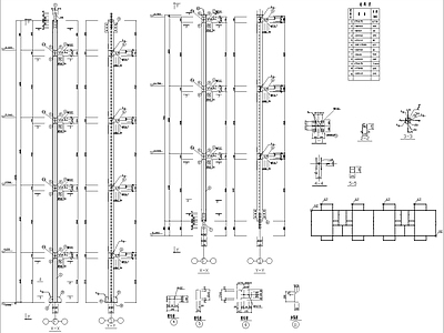 现代其他节点详图 钢结构住宅钢柱 施工图