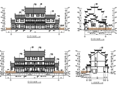 中式商业街 古建商业 施工图