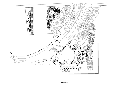 现代道路绿化 高速路口 公路街角公园 高速道路口绿化 施工图