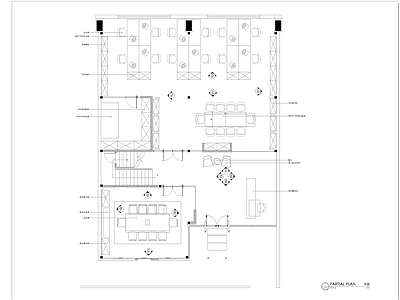 现代整体办公空间 设计工作室 施工图