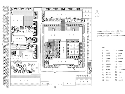 现代新中式展台 三甲医院平面规划 医院户外景观 医院规划 景观公园 庭院景观 施工图