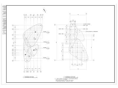 现代公园景观 公园构架 施工图