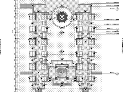 景观节点 中轴景观 对称铺装景观 施工图