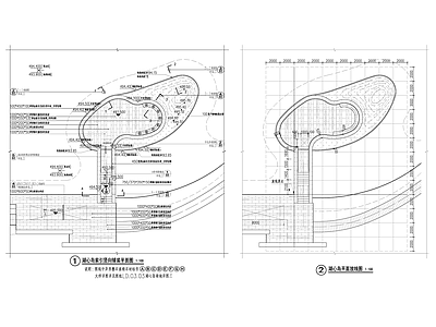 景观节点 湖心岛 施工图