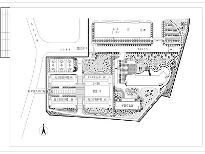 现代新中式展台 绿化 苗木表 小学 中学 景观绿化 施工图