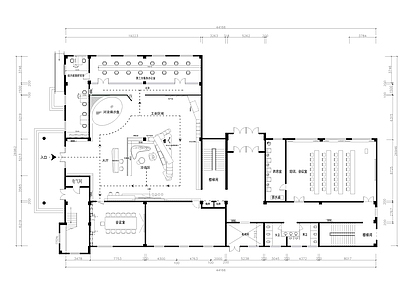 现代整体办公空间 办公空间 企业办公 政府办公楼 展厅布局图 办公室布局图 施工图