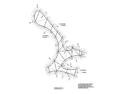 现代廊架 异形廊架 施工图