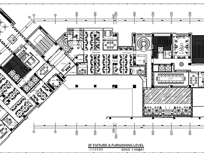 现代整体办公空间 办公区 办公室 施工图