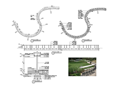 景观节点 吧台 施工图