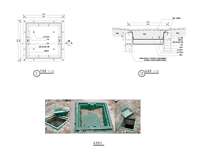 景观节点 井盖 施工图