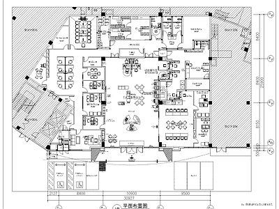 现代新中式银行 银行空间 施工图