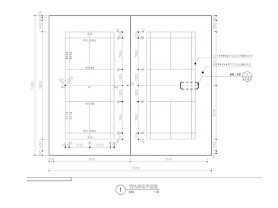 景观节点 羽毛球场 施工图