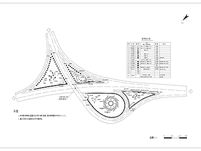 现代新中式道路绿化 街道 高速路 互通绿化 立交 互通 施工图