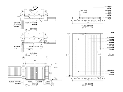 景观节点 铁艺门 施工图