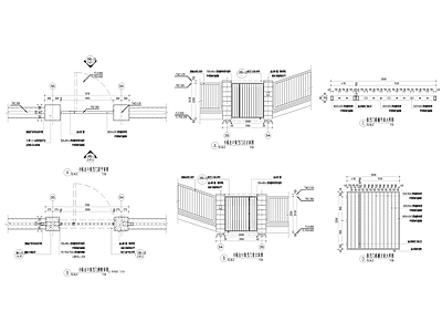 景观节点 铁艺门 施工图