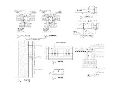 景观节点 排水沟 施工图
