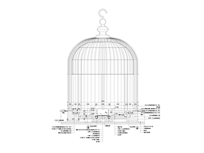 景观节点 鸟笼 施工图