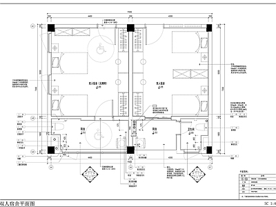 现代学校 学校宿 施工图