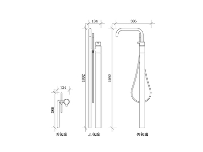 现代卫浴设施 独立式淋浴设施 独立淋浴间 站立式淋浴房 独立喷头淋浴 现代独立淋浴器 施工图