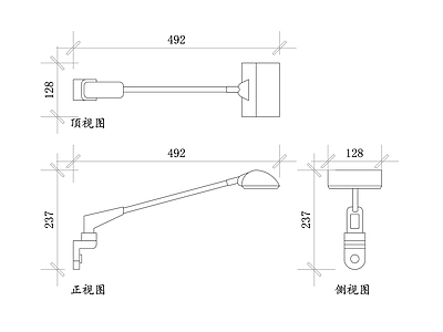 现代灯具图库 手臂灯 台灯 折臂灯 可调臂灯 活动臂灯 施工图