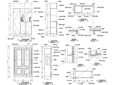 家具节点详图 柜体节点 衣柜 储物柜 置物柜 施工图