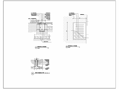 给排水节点详图 雨水口节点 阀门井 排水沟节点 井盖节点 雨水井节点 施工图
