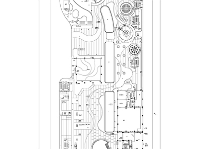 现代屋顶花园 摩天轮屋顶景观 花园景观 屋顶花园 屋顶园林景观 主题游乐园 平面图 施工图