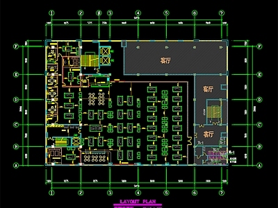 现代台球厅 现代商业台球厅 施工图