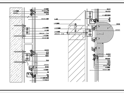 幕墙结构 玻璃幕墙做法5 玻璃幕墙 施工图