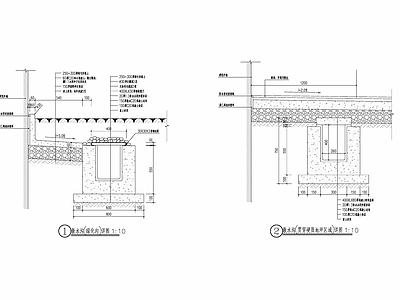给排水节点详图 排水沟节点 线性排水沟 散水沟 施工图