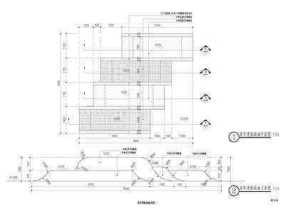 景观节点 滑板场地 施工图