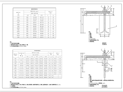景观节点 锚栓 弯锚 直钩锚栓 施工图