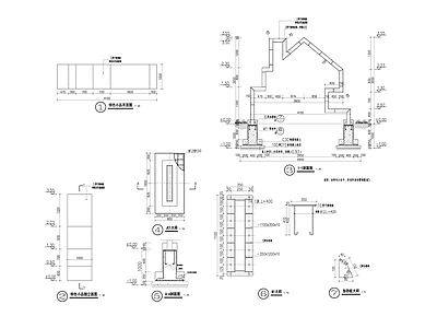 景观节点 小品构筑物 施工图