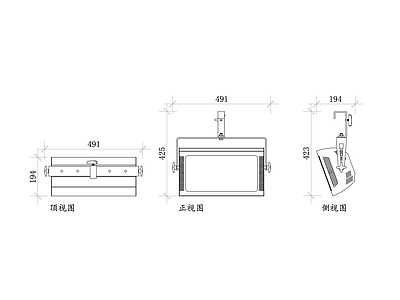 现代灯具图库 闪光灯 闪烁灯 脉冲灯 应急频闪警示灯 施工图