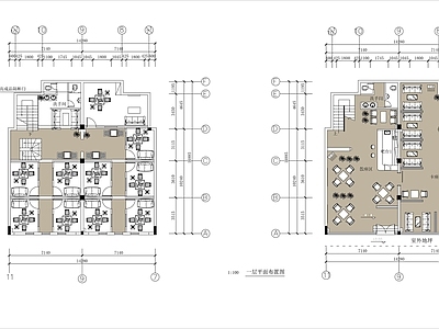 现代新中式茶馆 三层休闲茶楼 施工图