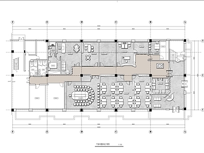 现代整体办公空间 现代商务公司 施工图