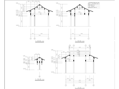 中式古建 仿古建筑 寺庙 施工图